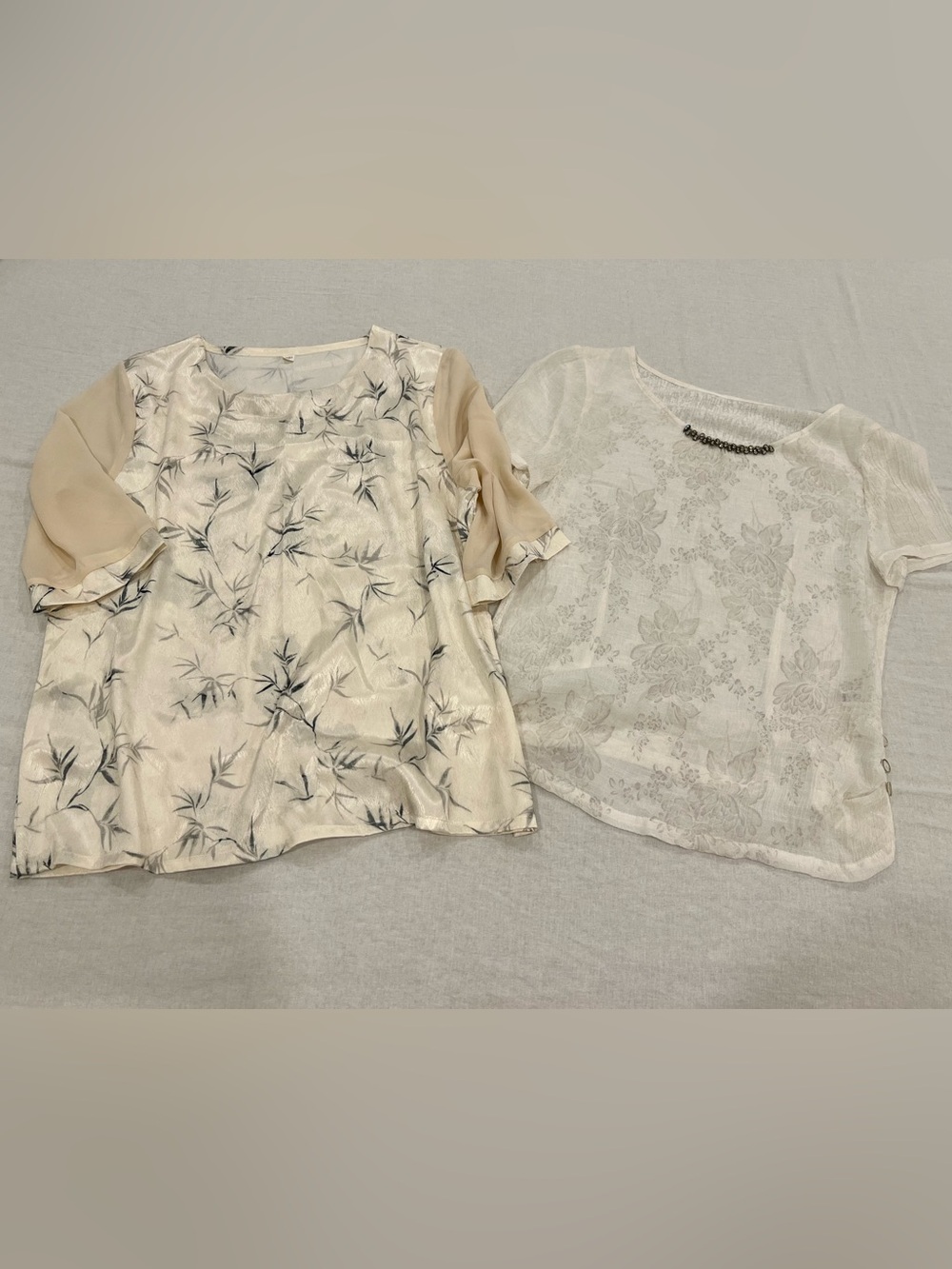 Two short sleeve blouses size M